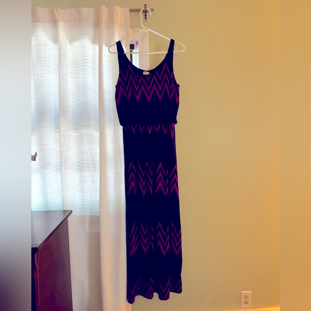 Maxi dress navy/pink